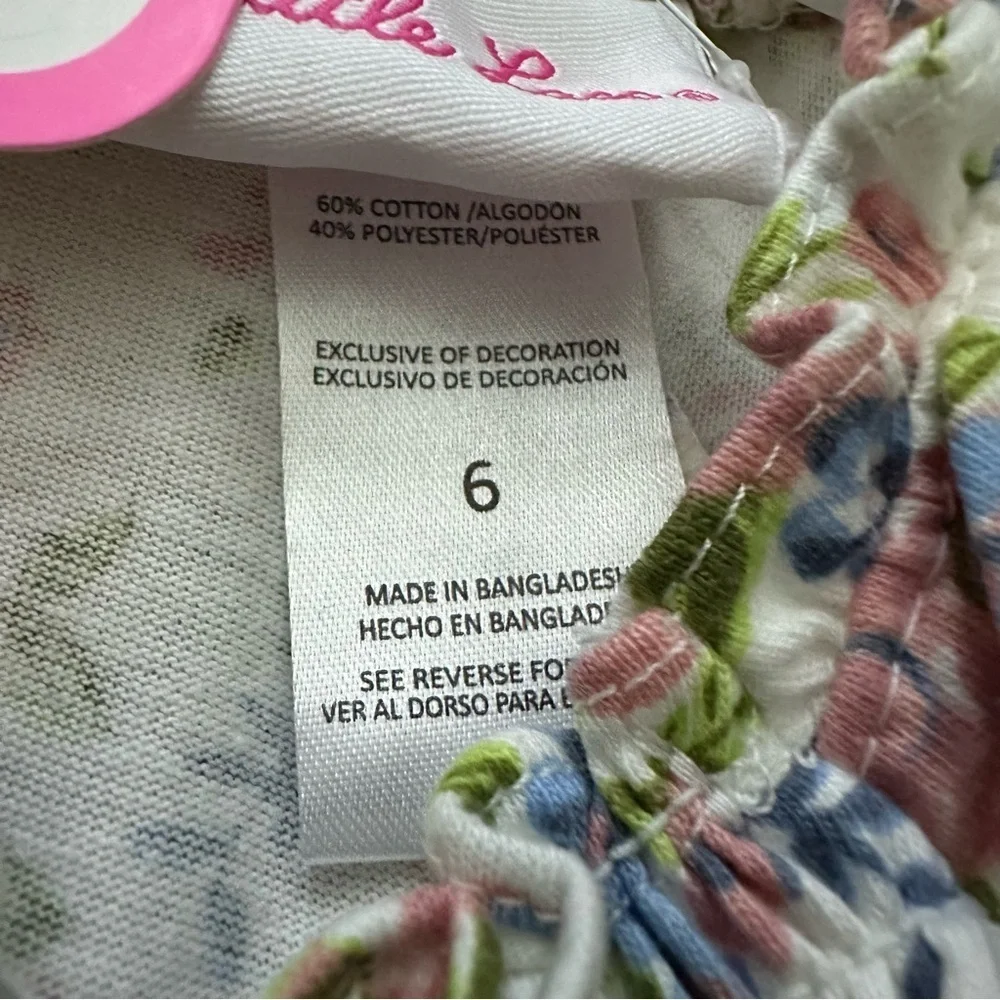 Little Lass Floral Headband and Outfit Set Size 6 - Picture 10 of 10